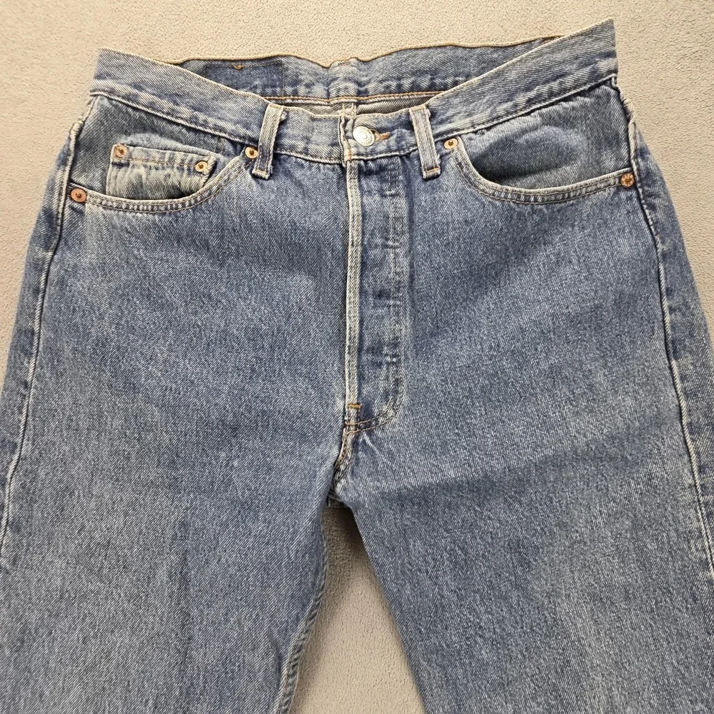 VTG Levis 501‎ Jeans Mens Blue Made In USA Button Straight Modified Fits 29x29